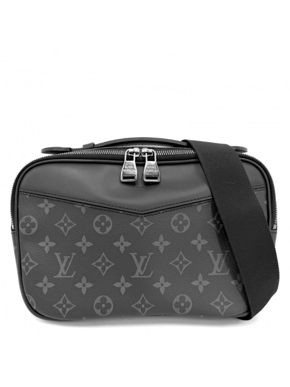 Louis Vuitton Belt Bag Monogram Eclipse Waist Pouch Black Silver